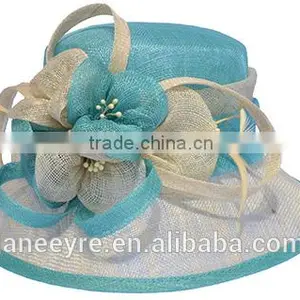 Elegant Plain Sinamay Hat Feather Wedding Party Hat thumbnail-2