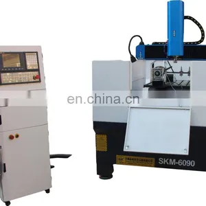 6090 Four Head ATC Tool Change Brass Moulding Making Cnc Router Metal Cutting Machine thumbnail-1