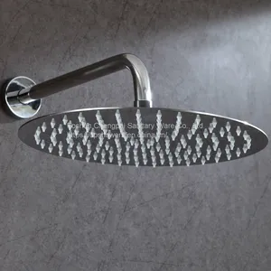 Super Slim Shower Set With Round Ultra Thin Shower Head Shower Arm Mixer Hanheld Showerhead thumbnail-1