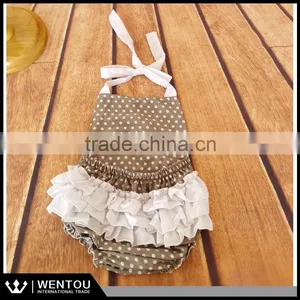 Wholesale Black Polka Dot Baby Bubble Romper thumbnail-1