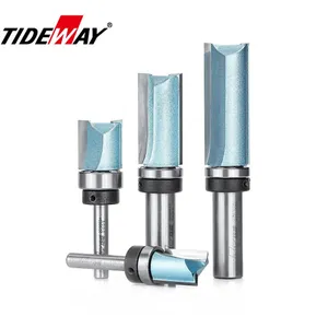 Tideway PATTERN BITS Wood Woodworking Tungsten Straight Bit With Bearing thumbnail-1
