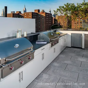 304/316 Stainless Steel Outdoor Kitchen Cabinets With Barbecue thumbnail-2