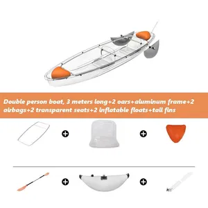 Transparent Boat PC Crystal Boat Drifting Kayak thumbnail-3