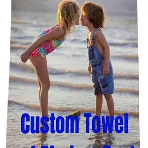 Custom Personalized Beach Towel With Photos and Text, Fully Customizable With Your Pictures and Message thumbnail-1