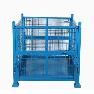 Metal Storage Cage/Steel Cage/Wire Mesh Cage for Warehouse Transport Stillage thumbnail-2