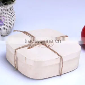 Wooden Packing Industrial Use and Handmade Feature Chocolate Cheese Wooden Poplar Bark Packing thumbnail-1