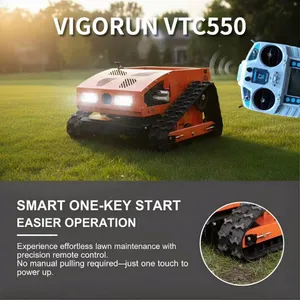 0-4km/h Brushless Motor Lawn Mower Robot Adjustable Cutting Height Four Stroke Grass Cutting Machine for Roadside thumbnail-1
