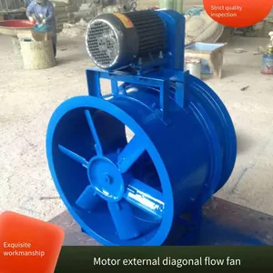 Factory Ventilation, External Motor Axial Flow Fan, Large-space Air Circulation, Anti-corrosion Fiberglass Fan thumbnail-3