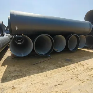 ISO2531 C30 1200mm Cement Lining Bitumen Coated Ductile Cast Iron Pipe Anti-Corrosion for Drainage System thumbnail-1
