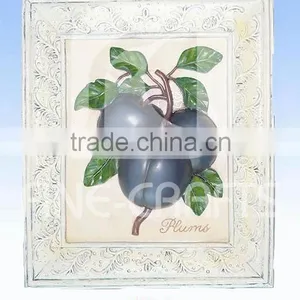 Polyresin Wall Decoration With Plum thumbnail-1