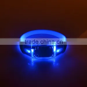 2015 Popular Silicon-sound Activated LED Flashing Bracelet thumbnail-2