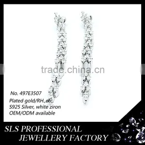 Wholesale Fashion Jewelry S925 Sterling Silver Tassel Stud Earrings thumbnail-1