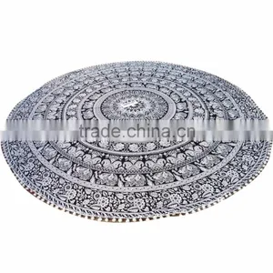 Round Mandala Tapestry, Animal Mandala Tapestry, Round Beach Tapestry thumbnail-2