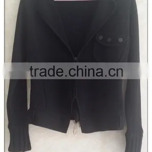 Women Zipper Knitting Sweater Coat,simple Design Ladies Cardigan Sweater thumbnail-1