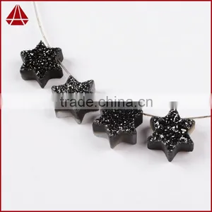 Wholesale Mogen David Star Loose Flat Agate Druzy Cabochon Beads thumbnail-4