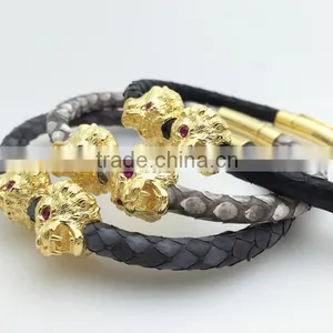Lion Python Leather Bracelet for Mens Bracelet Best Bracelet thumbnail-1