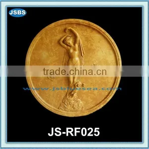 Carved Round Decorative Stone Wall Relief thumbnail-1