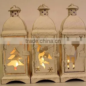 Old Hollow Iron Lantern Foreign Trade Metal Candle Holder J070 thumbnail-6