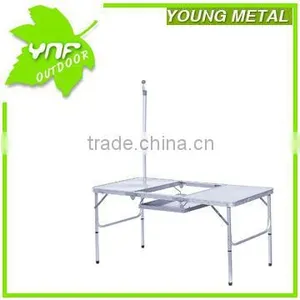Alu Folding Table With Lamp Bracket thumbnail-1
