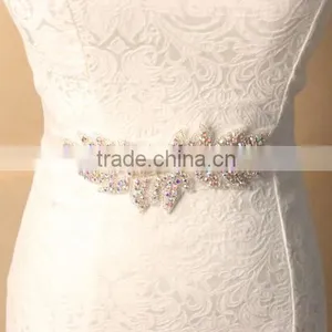 Delicate Shiny Leaf Bridal Veil Waist Chain thumbnail-4