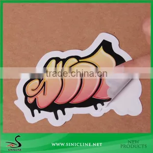 Sinicline Cheap Price Self Adhesive Glossy Chrome PET Logo Label, Waterproof Chrome Vinyl Adhesive Sticker/label thumbnail-1