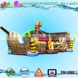 Jungle Inflatable Pirateship,kids Playground Inflatable Pirate Ship thumbnail-2
