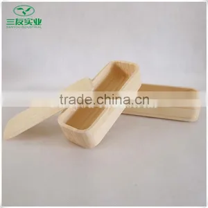 Natural Bamboo Lunch Box With Lid thumbnail-1