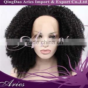 2015 New Fashion 100% Synthetic Kinky Curly Lace Front Wig for Black Women thumbnail-2