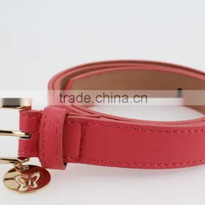 2015 Fashion Pink PU Leather Women Jeans Belt With Gold Buckles in YiWu thumbnail-4