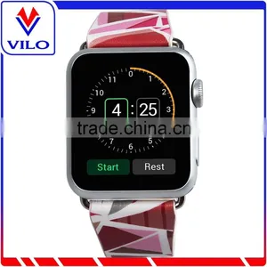 OEM Pattern Genuine Leather Replacement Watch Band Wrist Strap For Apple Watch Leather Band thumbnail-4