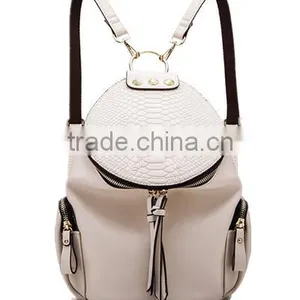 High-quality Variety of White Women Leather Model Backpack thumbnail-1