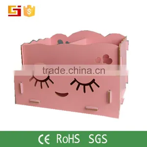 Wholesale Pretty Pink Handmade Houseware Fold Female Storage Comestic Box & Organizer for Living Room thumbnail-1