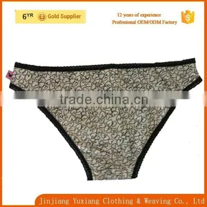Hot Sales Sexy Lace Allover Print Light Pink 100%cotton Young Girl Panty Quality Choice thumbnail-2