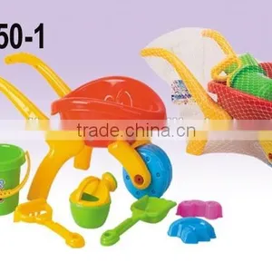 Wheel Barrow Play Set,Beach Toy Set With Varied Sand Molds,Beach Tools thumbnail-1