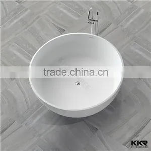 Kingkonree Modern Design Round Big Soaking Freestanding BathTub thumbnail-2