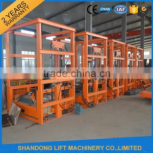 5m 2000kgs Warehouse Guide Rail Chain Lifting Cargo Lift thumbnail-3