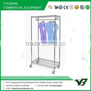 2015 Hot Sell NSF 2 Layer Chrome Living Room Wire Clothing Shelf Rack (YB-WS041) thumbnail-2