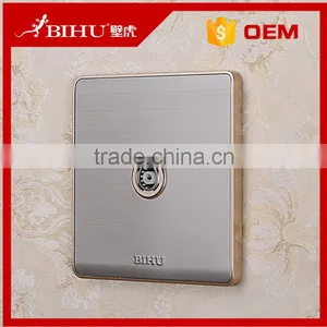 Wholesale Factory Sale Single/double TV Socket Stainless Steel Wall Socket thumbnail-1