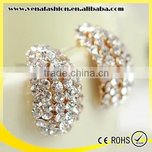 Fake Artifical Real Gold Plated New Style Diamond Earring thumbnail-1