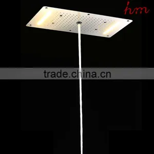 Hydro Power Led Shower Head 380*700mm Big Shower Faucet Stainless Steel Rainfall Waterfall Mist Bathroom Accessoy Embed Ceiling thumbnail-4