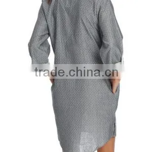 Dobby Nightshirt-Grey thumbnail-2
