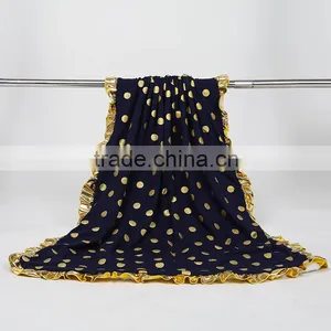 Gold Dots Minky Baby Blankets Super Soft and Beyond Adorable Baby Quilt Gold Baby Blanket Quality Choice thumbnail-5