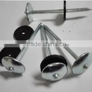Galvanized Roofing NAILS ( 2 -1/2" x 9mm ) With Plastic Washer Boa Sorte Trade Ssurance Sinolink thumbnail-1