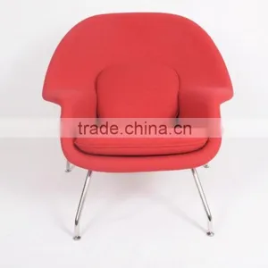 Home Furniture Factory Knoll Eero Saarinen Replica Womb Chair and Ottoman thumbnail-3