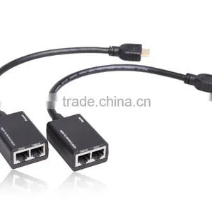 Cat 5e/6 HDMI Extender up to 30meters Mini Repeater Hdmi Extender With Hdmi Cable thumbnail-2