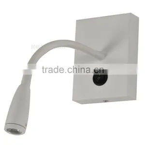 White Painted Gooseneck Hotel Bedside Led Reading Light,Hotel Bedside Led Reading Light,Bedside Led Reading Light WL1078 thumbnail-2