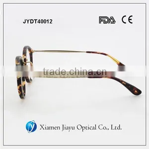 Tortoiseshell Color Demi Round Optical Frames Acetate thumbnail-4