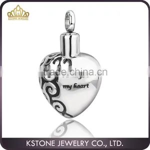 KSTONE Stainless Steel Ash Pet Urn Pendant, Cremation Jewelry thumbnail-3