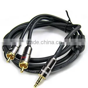 Choseal Q565A Gold Plated 3.5mm Male Stereo Plug to 2 RCA Audio Cable thumbnail-1