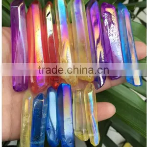 Angel Aura Quartz Crystal Platinum & Silver Coated Rainbows thumbnail-4